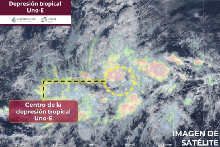 Se ha formado la Depresión Tropical Uno-E en el Pacífico