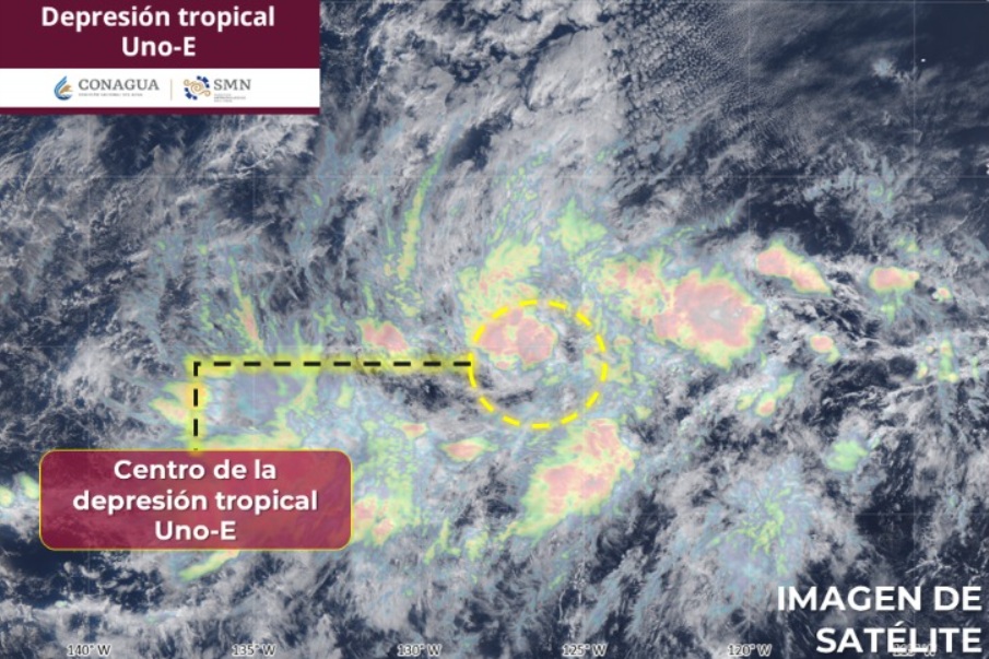 Se ha formado la Depresión Tropical Uno-E en el Pacífico