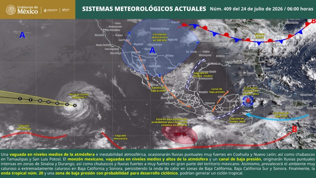 Alerta en Oaxaca por fuertes lluvias, calor extremo y mar de fondo