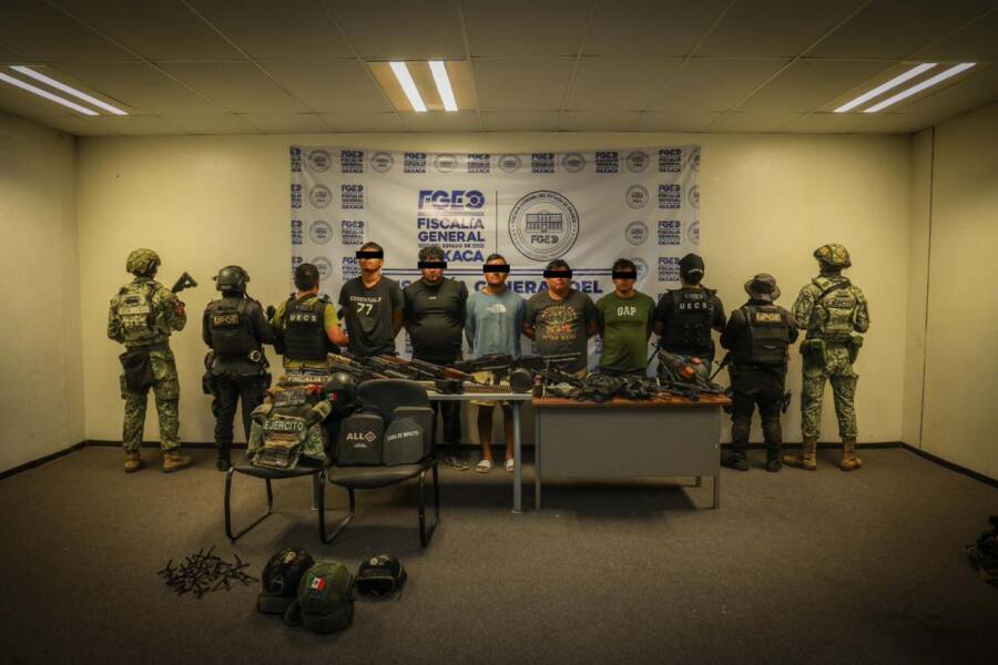 Golpe a la delincuencia en Pinotepa Nacional: seis detenidos y decomiso récord de armas