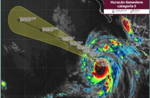 Huracán ‘Genevieve‘ alcanza la categoría 5 en el Pacífico