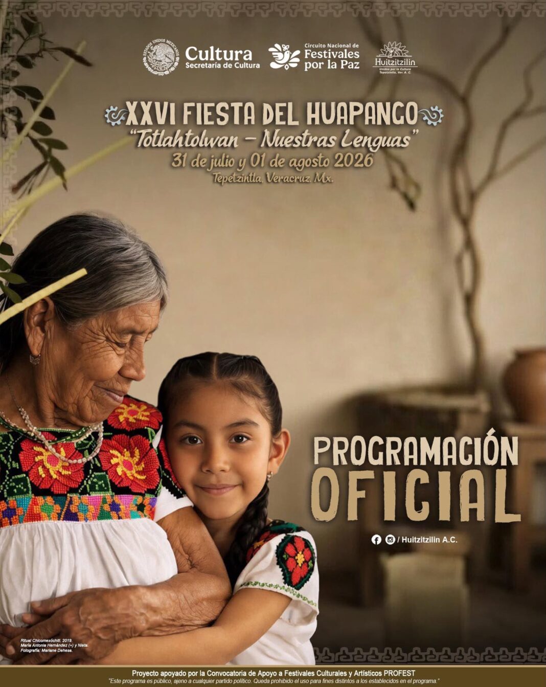 Inicia la XXVI Fiesta del Huapango “Totlahtolwan” en Tepetzintla, Veracruz