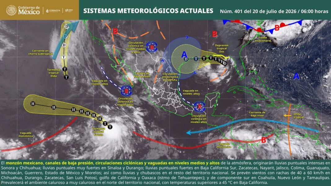 Pronostican lluvias, bochorno y mar picado para este lunes en Oaxaca