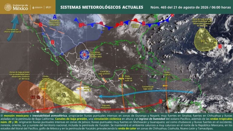 Calor extremo y lluvias aisladas marcarán la jornada de este viernes en Oaxaca