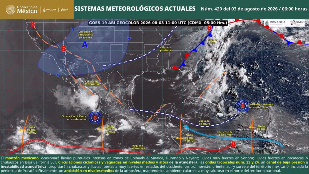 Pronostican lluvias aisladas y ambiente caluroso para este lunes en Oaxaca