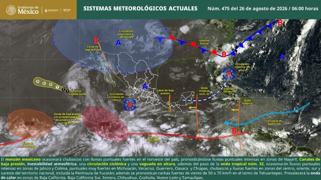 Pronostican tormentas en la Sierra Sur e Istmo de Oaxaca