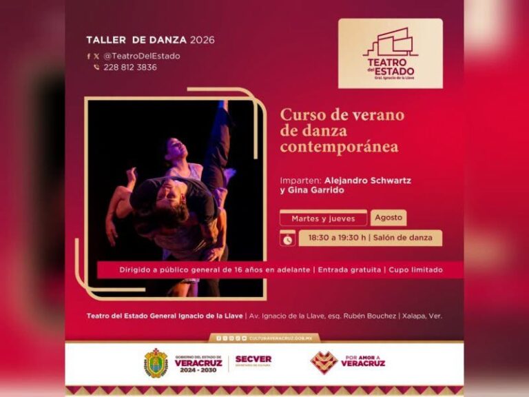 SECVER abre convocatoria para el Curso de Verano de Danza Contemporánea en el Teatro del Estado