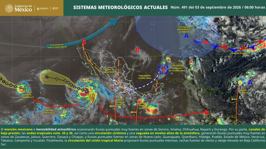 Alerta en Oaxaca por fuertes lluvias y oleaje elevado