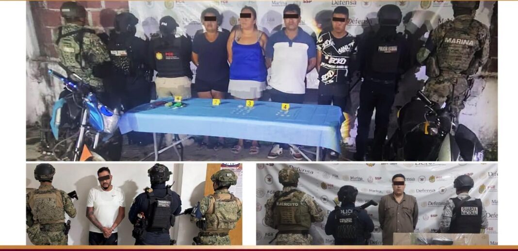 Megaoperativo en Veracruz deja 48 detenidos, rescate de tres víctimas y 35 mil litros de hidrocarburo asegurados