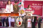 Rocío Nahle en guardia de honor a Miguel Hidalgo