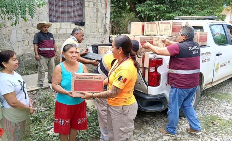Activan Fase de Recuperación y entrega de apoyos en municipios del norte de Veracruz tras el Frente Frío 2