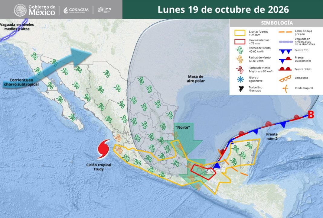 Alerta en Oaxaca por frente frío