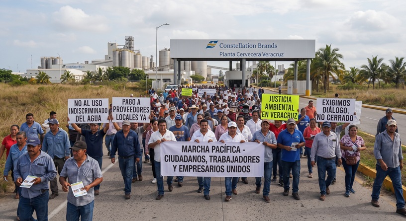 Convocan a marcha pacífica contra Constellation Brands en Veracruz