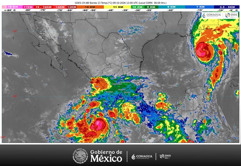 Huracán ‘Simón’ amenaza el Pacífico, mientras ‘Isaías’ se aleja por el Golfo