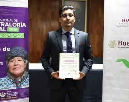Oaxaqueño gana el primer lugar en el Premio Nacional de Contraloría Social 2026
