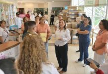 Rocío Nahle recorre el Hospital General de Boca del Río; revisa medicamentos, ambulancias y servicios