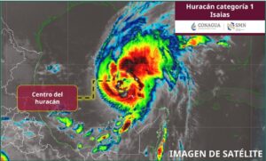 ‘Isaias’ se intensifica a huracán categoría 1 sobre el Golfo de México